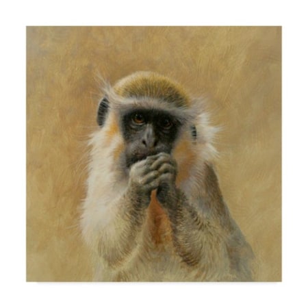 Michael Jackson 'Primate Eating' Canvas Art,18x18